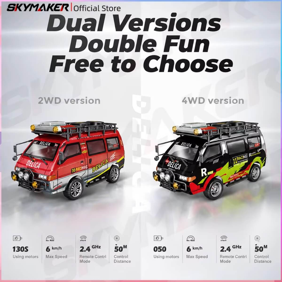JXC 5813A 1:24 Mitsubishi Delica 2WD 2.4G RC Car with LED